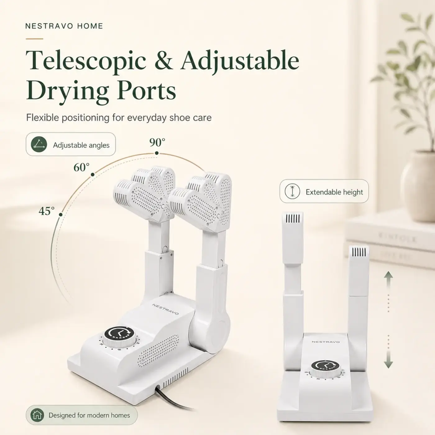 Telescopic and bendable dry ports